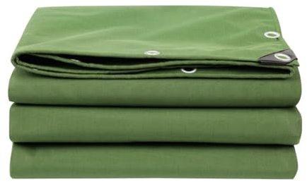 Schutzplane Abdeckfolie Poolplane Holzplane mit Ösen Industrie Gewebeplane Wetterfeste Allzweckplane, 0.8mm für Pool Gartenmöbel Trampolin Auto, Anpassbar blais (Color : Green, Size : 3x8m)