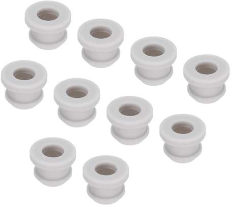 QUARKZMAN 20pz Scatto Passacavo Gomma con Tappo Montaggio Diametro 9,5 mm Id 6,5 mm Guarnizione Antigraffio per Scatola Elettrica Cavo Tubo Grigio