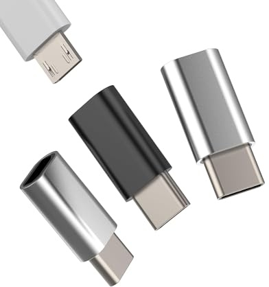 Adaptador micro USB hembra a USB C macho (paquete de 3) para Apple iPhone 16 15 Pro Max Android cable de carga convertidor tipo C conector de transferencia de datos cable micro USB para iPad adaptador