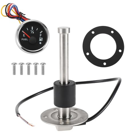 INFINAUTO 140mm Combustible Unidad y Indicadores Kit 5.5 para Barco Coche Vehículo Combustible Tanque Unidad Combustible Nivel Unidad Gas Agua Tanque Sensor