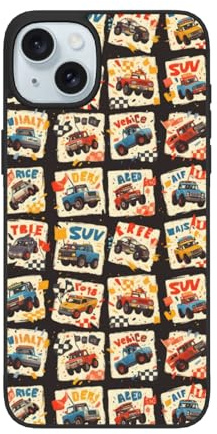 TZTTZT Coque compatible avec iPhone 15, jolie coque de téléphone tout-terrain, compatible avec iPhone 15, protection complète de la caméra, protection antichoc