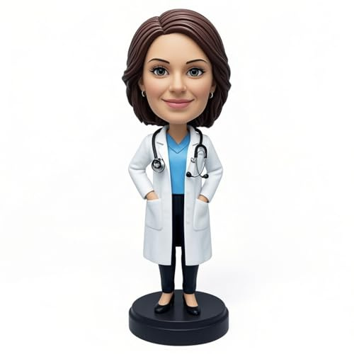 Figura personalizada de doctora Bobblehead, figura personalizada de doctora, regalo ideal para el día del jefe y decoración médica