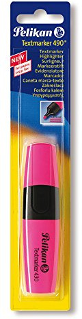 Pelikan 943357 Textmarker 490, 1 Stück in Blisterverpackung, leucht rosa