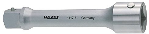 HAZET Verlängerung 1117-8, 1 Zoll (25 mm) Vierkant, Chrom-Vanadium | Antrieb 1 Zoll (25 mm) Vierkant hohl, Abtrieb 1 Zoll (25 mm) Vierkant massiv, Chrom-Vanadium, verchromt, poliert, 900 g