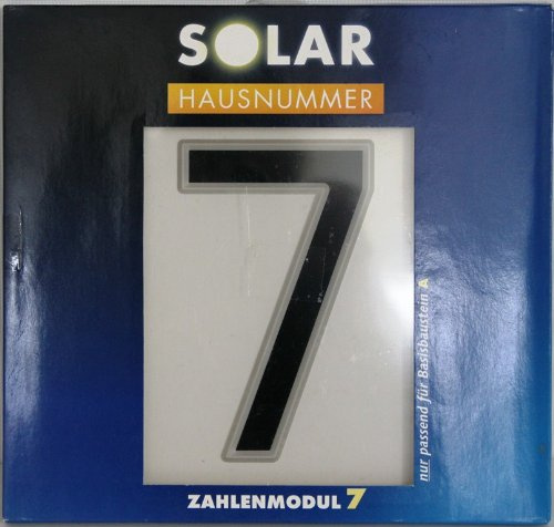 Solar Hausnummer 7 - Solar - Hausnummer-Schild - Zeichen - Modern - SIGNAGE