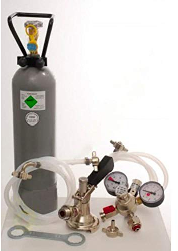 Zubehörpaket für Kontakt 2-leitig mit 2x Flach Fitting ohne Co2 Flasche
