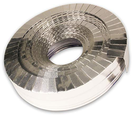 Endmanschette Lamellenband 58mm x 5mtr alu blank silber
