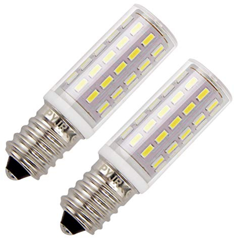 Dunstabzugshaube E14 LED Lampen, 5W LED Birne Ersatz für 45W Halogenlampen, Kaltweiß 6000K, AC100V-240V, für Dunstabzugshaube, Kühlschrank, Nähmaschine. (2er Pack)
