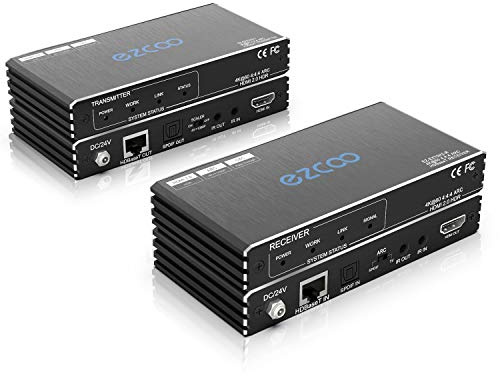 Rallonge HDMI Arc 4K 60 Hz (4:4:4 8bit) HDR10 18 Gbit/s par Cat5e Cat6 SPDIF Toslink, bi-directionnel PoE+IR+CEC - 70,1 m 1080p, 39,6 m 4K HDMI2.0 HDCP2.2, DTS:X, 4K Down-S Cale,Slim Case EX70H2