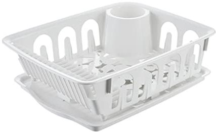 Tigrun Geschirrkorb Abtropfgestell Abtropfkorb Geschirr Abflussregal Lagerregal Geschirrregal Küchenregal Aufbewahrungsbox Abtropfgestell Geschirr (Color : Gold White)