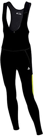 Airtracks Thermo Fahrradhose Lang mit Trägern Pro Line - BIB Radhose - Trägerhose - 3D gepolstert Air Flow - Warm - Atmungsaktiv - Reflektoren