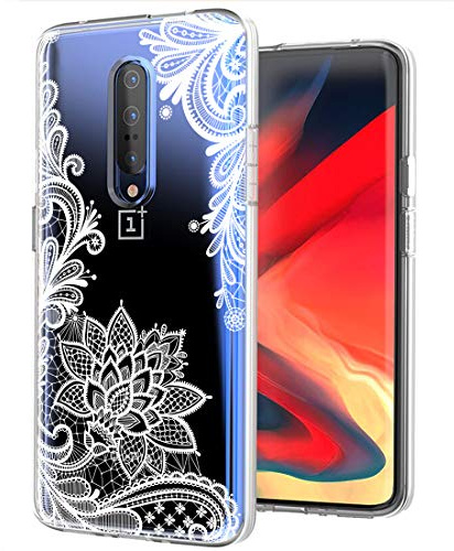 Sidande Funda Protectora para OnePlus 7 Pro Case, Transparente con Flores protección Ligera y Flexible Cubierta de TPU Silicona Funda para OnePlus 7 Pro 5G (6.7) Mándala