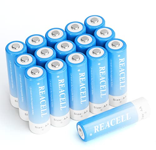 REACELL 16 Stück Akku AA 2800mAh Wiederaufladbar Batterien Mignon NI-MH Aufladbare Akkubatterien 1,2V Geringe Selbstentladung mit Akkubox