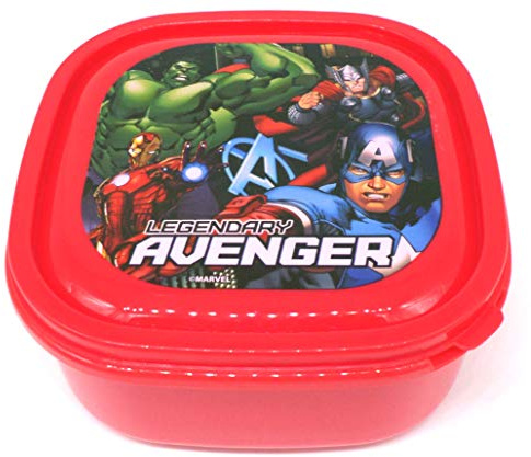TDL Marvel Avengers Sacco per Il Pranzo - Licenza Ufficiale - 13.5 x 13.5 x 6 cm - Senza PVC - PP Plastica - Sandwich Box