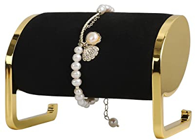 GemeShou Black velvet bracelet display for selling, bangle organizer and storage for show, watch holder stand gold jewelry holder for woman【Bracelet Stand-Black 】