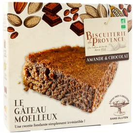 Biscuiterie de Provence | Torta Mandorle Cioccolato Senza Glutine Senza Conservanti - 1 x 240 Gr | Mandorle Tostate | Dolci al Cioccolato