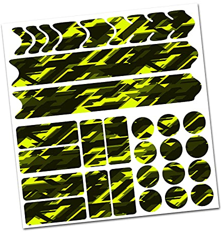 AlphaShield Bicycle Frame Protection Chain Stays Protection Film Sticker Frame Protection Carbon MTB BMX Paint Protection Film R159 R161 (13 Future Neon Yellow)