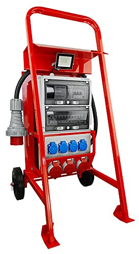 Répartiteur de courant de chantier avec support eXT S/FI SET 32 A 2 x 16 A 4 x 230 V système franz/belg