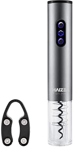 HAIZEA BY Martin Berasategui Sacacorchos eléctrico Abridor de Vino Automatico Profesional con Cortacapsulas Botella Amantes del Vino Ideal para Regalo Fiesta