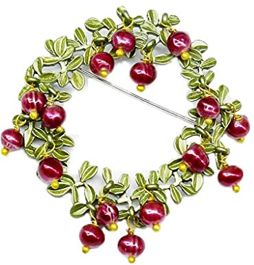 C SS CC Broschen Vintage Brosche Paintrebe Cranberry Kranz Pflanze Blumen Pin Frauen Anzug Perle Corsage Hochzeit Bankett Schmuck Anstecknadeln Für Damen