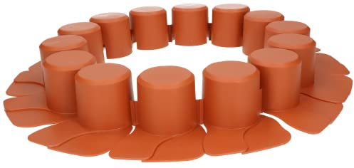 KOTARBAU® Trädgårdspalisat 60 mm x 4,05 m tegelröd för att avgränsa gräsmattor och gångvägar