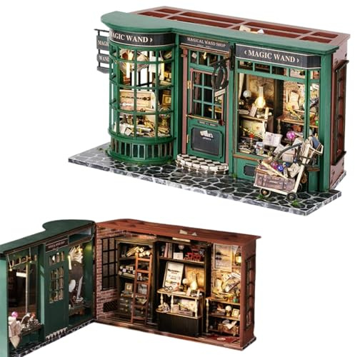 CUTEROOM DIY Miniatur Puppenhaus Bausatz, hölzerne Puppenhaus-Modellbausätze für Erwachsene zum Bauen, magischer Miniaturhaus-Bausatz für Teenager, Mädchen, Jungen, Frauen, Geschenk