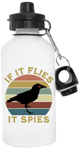 Générique If It Flies It Spies Inoxydable Réutilisable Pour Bouteille D'eau Blanche