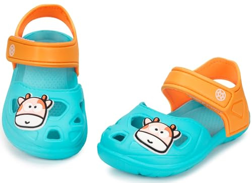 Sandali Bambina Bambino Scarpe da Mare Piscina Estate, Azzurro, 26/27