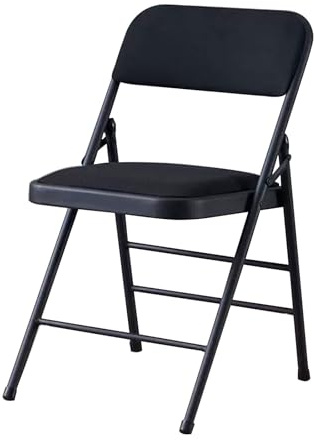 Sedie Pieghevoli per Interni, Sedie Richiudibili Imbottite, Sgabello Pieghevole Portatile e Resistente per la Cucina Domestica di Bambini e Adulti (Color : Black, Size : 45cm/18in 1pcs)