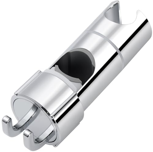 Universal Handbrause Halterung,16-27 mm Verstellbar Brausehalter Duschhalterung, Duschkopf Für Badezimmer, ABS Verchromt Duschkopf Halterungen, 360° drehbar mit Doppelhaken
