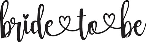 Bride To Be Wedding Heart Vinyl Decal Sticker For Car/Window/Wall/Laptop (Black Gloss)