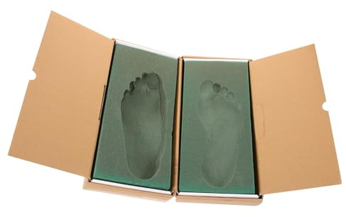 Caja de moldeo de pies Caja de espuma de impresión Oot Molde de fundición de huellas Kit de fundición de huellas Kit de fundición de pies de espuma de estampado Kit de molde de huellas Alfombrilla for