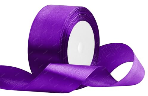 Lila Satinband 40mm x 22 Meters Stoffbänder für Geschenkverpackungen, Blumensträuße, Kunsthandwerk und Hochzeitsdekoration