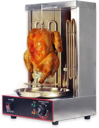 Dfdieratve MáQuina para Hacer Shawarma de Pollo Casera, Asador Vertical para Kebab, Asador de Kebab Turco a Gas Propano, Asador para Kebab con Cortador EléCtrico para Kebab,barbecuestove
