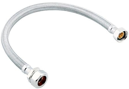 ODSUPPLIES - Pack of 2-15mm x 3/4 900mm Flexible Tap Hose WRAS