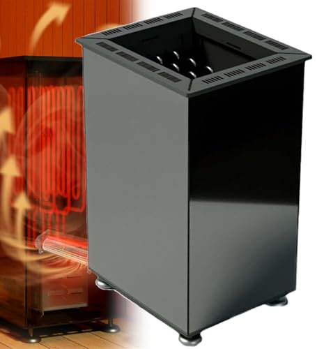 Timeable Dry Steam Oven,4.5-18KW Sauna Heater,Double Overheat Protection,Floor-Standing Installation,for Space: 3-27m3,Waterproof External Controller,Uniform and Fast Heating,With Ventilation Holes