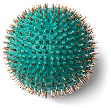 Lyapko Acupuncture Hand Foot Massage Green Needle Ball 4.0 Ag Premium Active Massager Unisex Spiked Ball Unique Therapy Device Massage Ball Hedgehog Ball Acupressure Balls for Stress Relief Relaxation