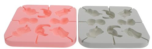Amosfun 2 Sätze Flamingo Schimmel Schokoladenform Pralinen Form Werkzeug Zur Herstellung Von Am Stiel Eiswürfelform Eismaschine Am Stielform Für Zuhause Kieselgel 2 Stück * 2