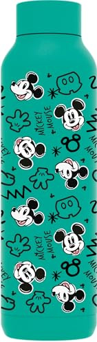 Quokka Borraccia termica in acciaio inox solido giada verde 630 ml Mickey Pop