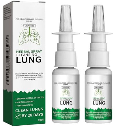 KOAHDE Spray Nasal Decongestionante,Spray Nasal,Solución Antirronquidos en Gotas,Spray Limpiador Nasal,Aliviar las Molestias en la Nariz,2PC