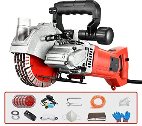 Rozadora de pared, Instalación profesional de la industria hidroeléctrica Chaser de pared eléctrica Concreto Ranura de pared Máquina de ranura de ladrillo Cortador de tragamonedas de pared,Potencia d