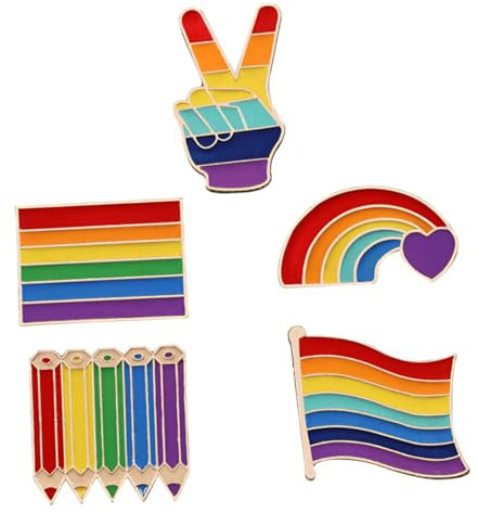 BESPORTBLE 5stücke Teiliges Buntes Öl-drip-motiv Lgbt Pride Anstecknadeln Für Kleidung Und Accessoires Langlebig Und Vielseitig Für Taschen Pullover Jacken Kleider