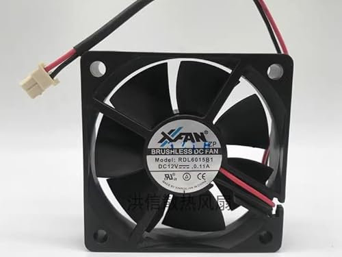 60MM Computer cooling fan，RDL6015B1 DC12V 0.11A 6015 2-wire silent cooling fan