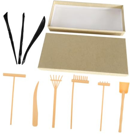 Garneck Râteau De Jardin Mini pour Bac à Sable Et Micro-Jardin Râteaux Miniatures pour Table De Jardinage Et Décoration Zen