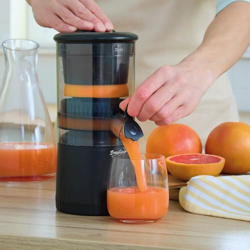 Coopers of Stortford - Cordless Electric Citrus Juicer – Rechargeable & Cable-Free – Quick Fresh Juice – Easy Button Operation – Compact H24 x W13.2 x D11cm