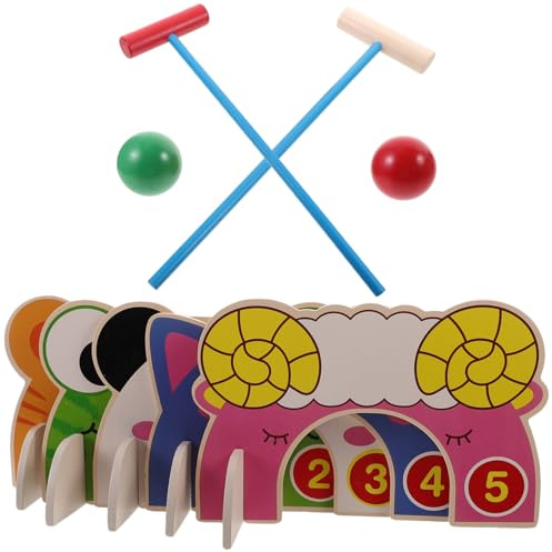 HANABASS Krocket-spielzeugset Mit Krocketschlägern Und Krocketkugeln Interaktives Spiele Für Junge Mädchen Und Familie Gartenspiele Und Rasenspiele