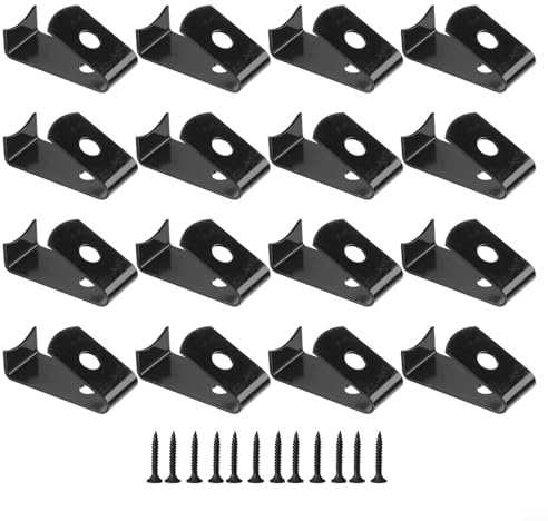 12 Stück Metall-Pflanzentopf-Aufhänger, Ton-Blumentopf-Haken, Halterung, Outdoor-Gartendekoration, Wandbehang, Topfeisenhalterung mit Schrauben, Silber (schwarz)