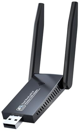 Adaptador WiFi USB 3.0 de doble banda de 1300 Mbps para PC - Tarjeta de red inalámbrica AC1300 con bandas 5G y 2.4G, no necesita controlador para Win10/11, compatible con escritorio, laptop, Windows