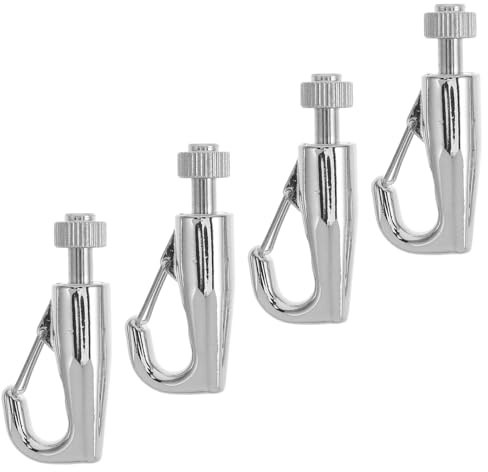HOLIDYOYO 4pcs Stainless Steel Picture Hanging Rail Hooks with Wire Rope Snap Fittings for Photo Frame Display and Wall Art Hanging in Home and Gallery