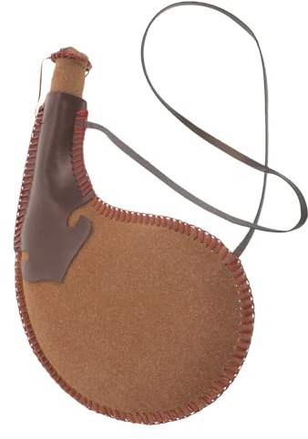 GRIRIW Trinkbeutel aus Leder mit Großer Kapazität, Dicht und Leicht für Familie und Reise, Traditioneller und Eleganter Wasserbeutel Zufällige Farbe